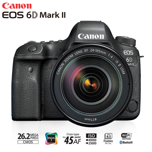 Câmera Canon 6D Mark II 24-105 f/4