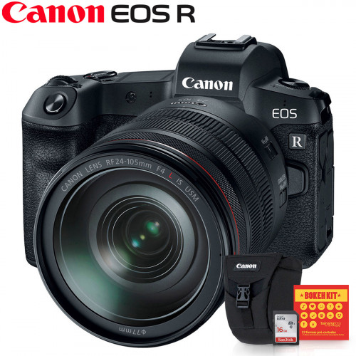Canon R kit RF 24-105mm + Bolsa Canon + Kit Bokeh + Cartão 16GB