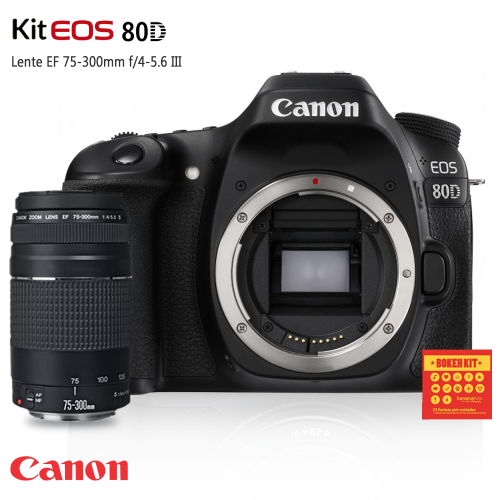 Canon 80D lente EF 75-300