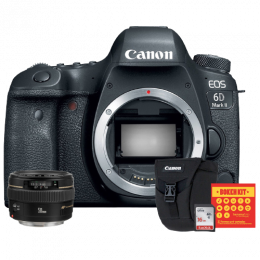 Canon 6D Mark II com Lente EF 50mm f/1.4 USM + Bolsa Canon + Cartão 16GB + Kit Bokeh