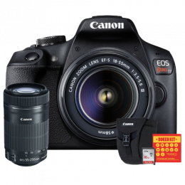 Canon T7 Kit Premium EFS 18-55 e EFS 55-250   Bolsa Canon   Cartão 16GB   Kit Bokeh