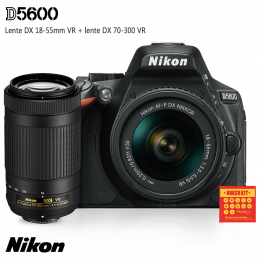 	 Nikon D5600 Kit 18-55mm e 70-300