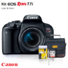 Câmera Canon T7i 24.2MP, Full HD + Lente 18-55mm + Bolsa + Cartão 32GB + Tripé + Kit Limpeza